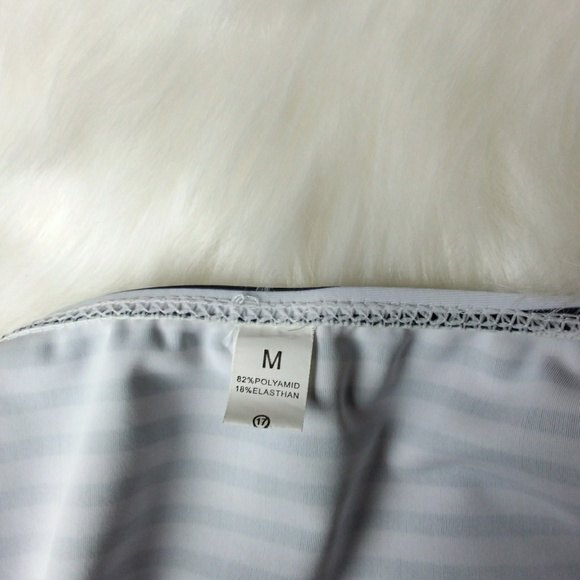 Black & White Orange Trim Modest Swim Set Sz M - Picture 3 of 8